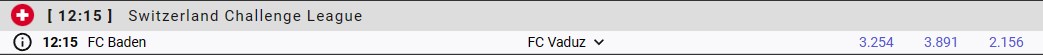 BetCompetition's tweet photo. #3
FC Vaduz win   
just for fun 
#bettingtips #Baden #Vaduz https://t.co/0SzbLCi2Dg