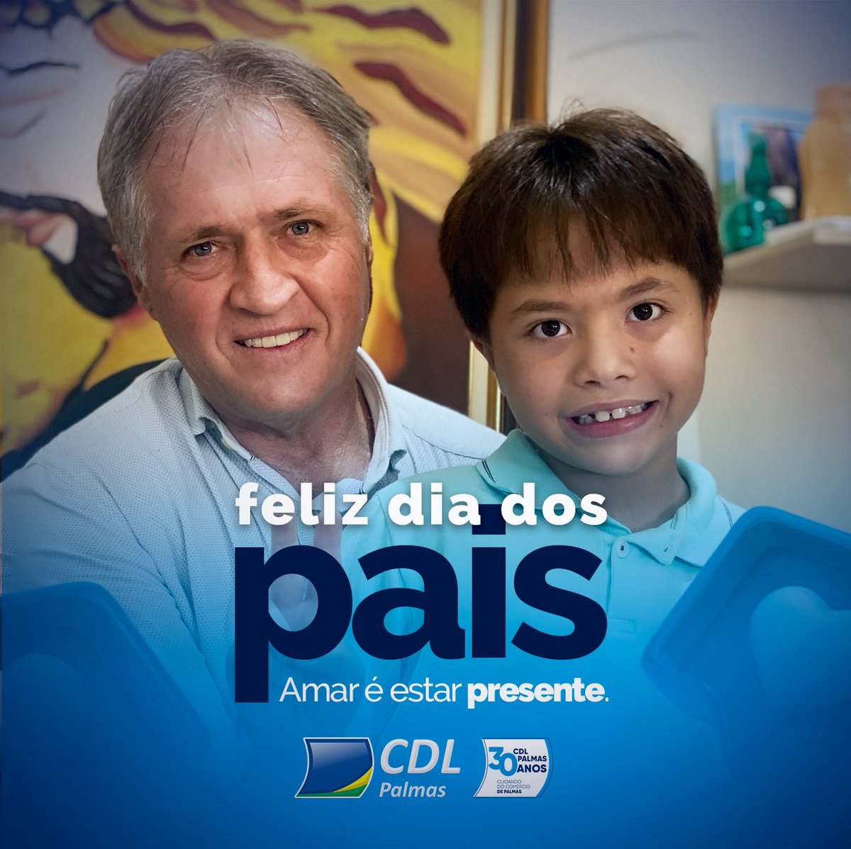 cdldepalmas's tweet photo. Neste dia Dia dos Pais, homenageamos todos que nos inspiram com amor e dedicação. Hoje, em especial, também celebramos a conexão especial entre o nosso diretor Volnei Lauxen e seu filho Bernardo. Um exemplo de vínculo que inspira toda a família CDL Palmas.

Feliz Dia dos Pais!💙 https://t.co/xpjHapa3KV