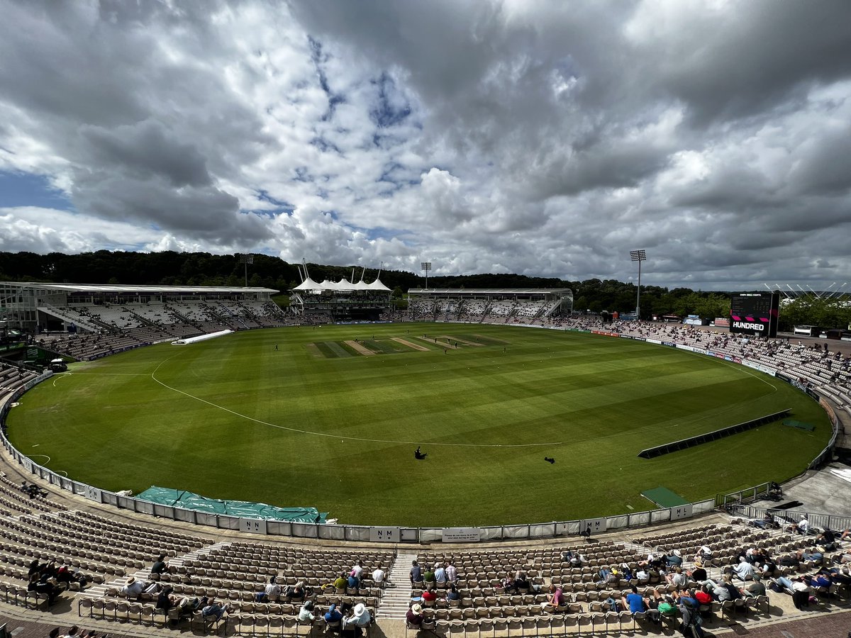 VickiElmer's tweet photo. Enjoying the @hantscricket One Day Cup game from the @hiltonageasbowl on our 7th anniversary of getting married here. What a view 🏏 #hantscricket https://t.co/cwRL9MzFwk