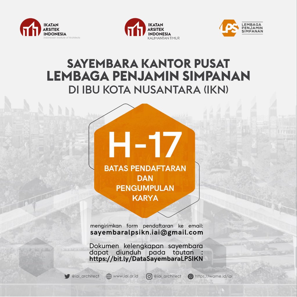 BadanIai's tweet photo. link penting ;
https://t.co/QxI2Glbr9Q
- Korespondesi di email :  sayembaralpsikn.iai@gmail.com                                                                                      Buku Pedoman Bangunan : https://t.co/Ft5xz07pl6 https://t.co/fK449cocOZ