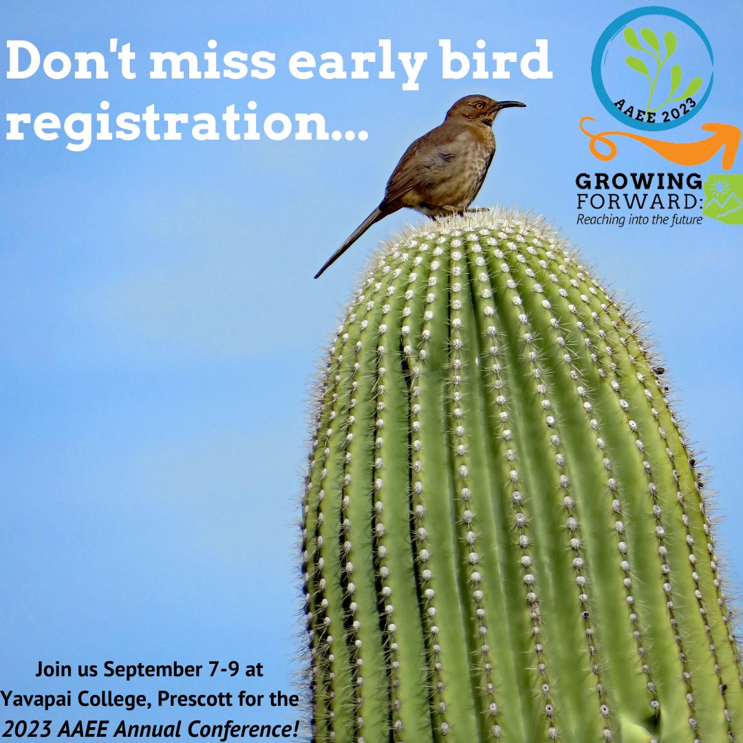 arizonaee's tweet photo. Last day for early bird registration is today!! 🐛https://t.co/qRSDzC1aT0

#education #environment #arizona #outdoors #professional #support #encourage #connect #network #inspire #empower #learn #lead #conference https://t.co/4T1aUMjmGq