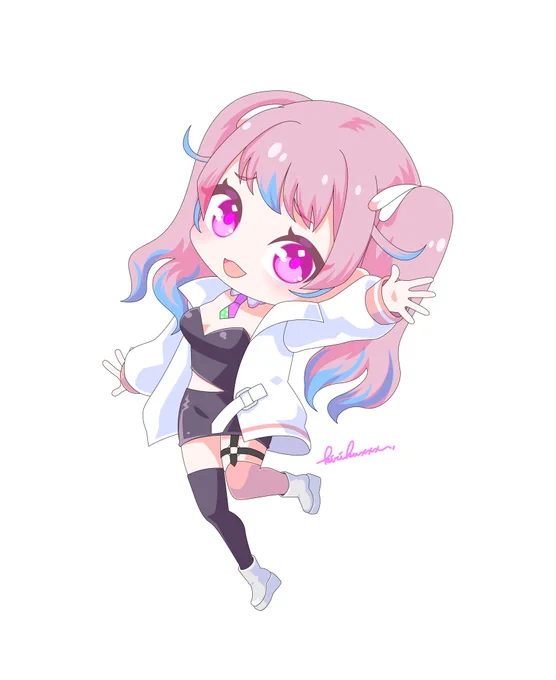 ピンク髪ツインテールしか勝たん! #兎月絵 