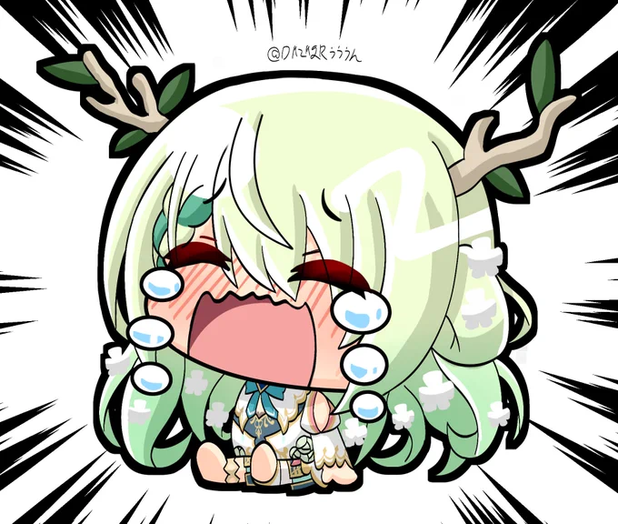 ぎゃん泣きファウナちゃん   Fauna is cracking up!  #FineFaunart