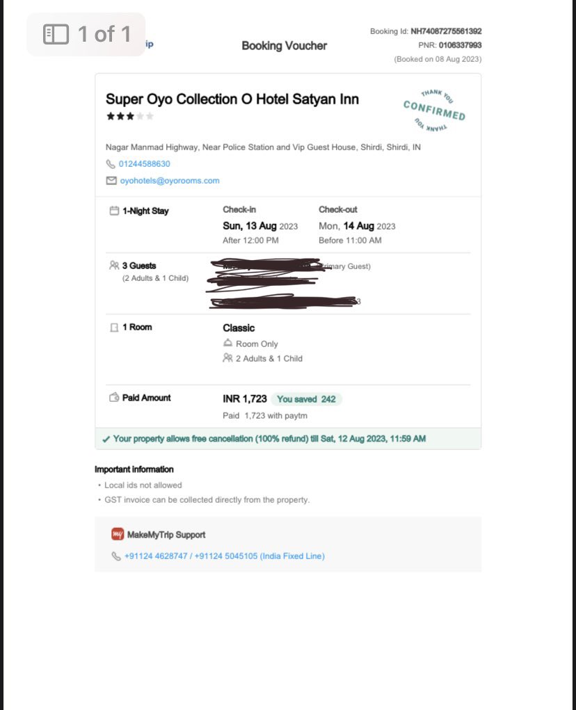 Zunrao's tweet photo. @makemytrip @makemytripcare is a fraud company. They take bookings and money. When you reach there, they say booking is full. I came to shirdi with and Infant the customer care people made me wait for 60mins or more and didnt get any resolution. https://t.co/5eWkGCUUHB
