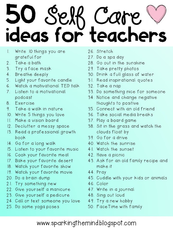 Create the habit of SELF-CARE now before you're in the middle of a new school year. sbee.link/879pjgbv6d via Mind Sparks #teacherlife #sundaymorning #teachertwitter
