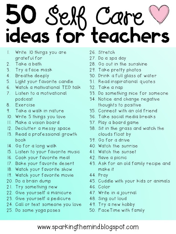 Create the habit of SELF-CARE now before you're in the middle of a new school year. 

sbee.link/879pjgbv6d  via Mind Sparks 
#teacherlife #sundaymorning #teachertwitter
