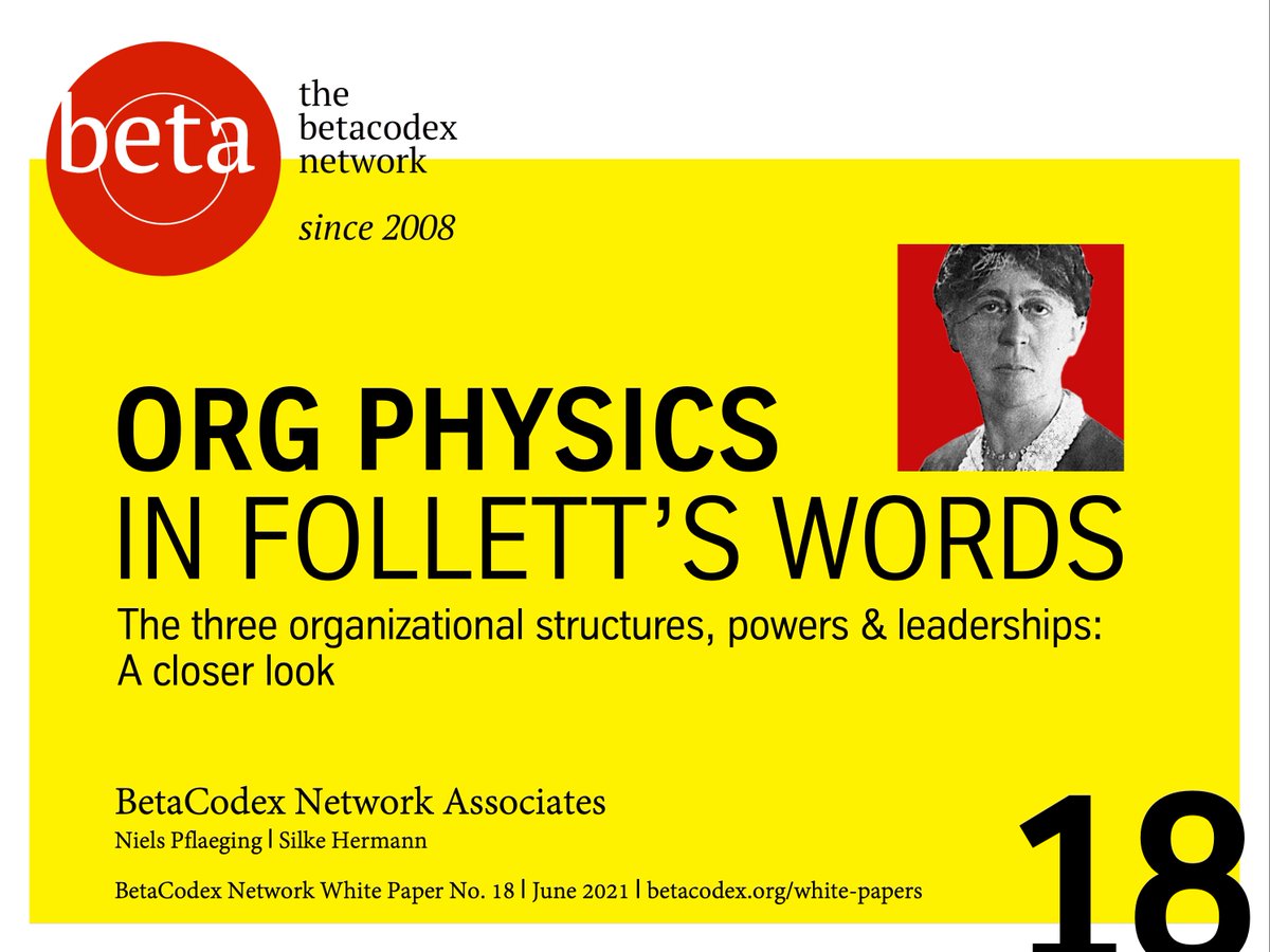 NielsPflaeging's tweet image. Mary P. Follett pretty much said everything there is to say about #selforganization more than 90 years ago.
Ignore these shoulders upon which we all stand at your own peril.
betacodex.org/wp-content/upl… #betacodex