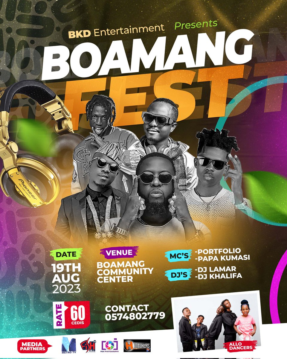 KuntaKinteGh_'s tweet photo. My people and fans in Boamang, let's meet on the 19th of August for some back to back performance from your favourite artist at  #BoamangFest  #BkdEntertainment https://t.co/WemUJYGEBH
