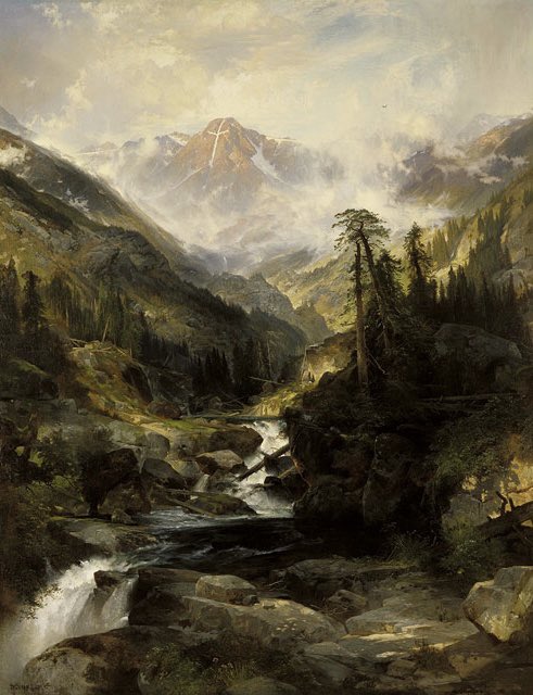 Mountain of the Holy Cross, by Thomas Moran (American), 1875, @TheAutry #paintingoftheday