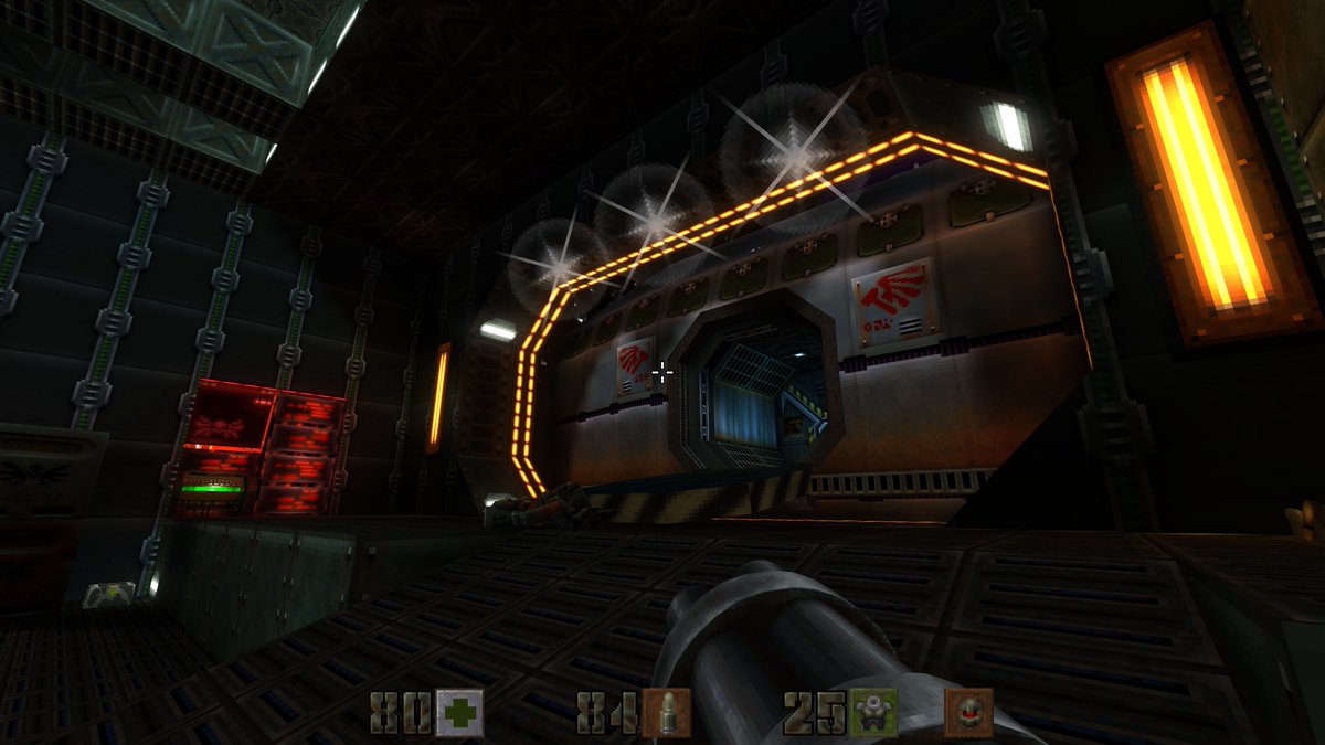 game_obscure's tweet photo. Thanks to its inclusion in the Quake II remaster, I played the N64 version for the first time. I thought it was more or less the same game, but it's actually a whole new adventure with a completely different atmosphere. The colorful sci-fi aesthetic is really neat. https://t.co/LnAvm3iZQt