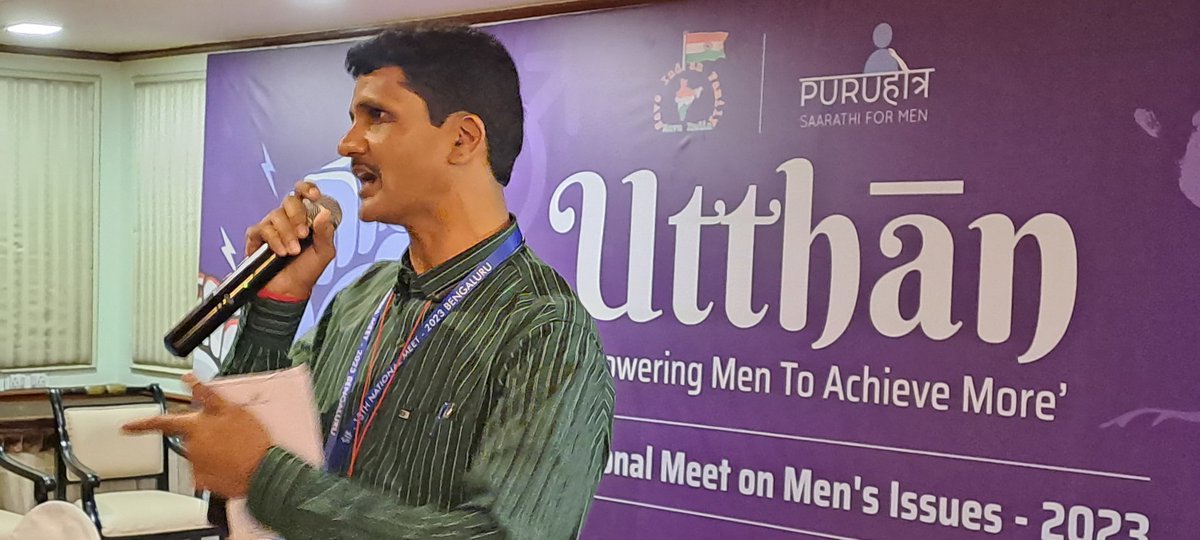 Being assertive to your belief and be fearless. - Bharat Fulare from Aurangabad at #Utthān,  #13thSIFNationalMeet , 
#13thNationalMeet
#MensRights
#EmpoweringMen
