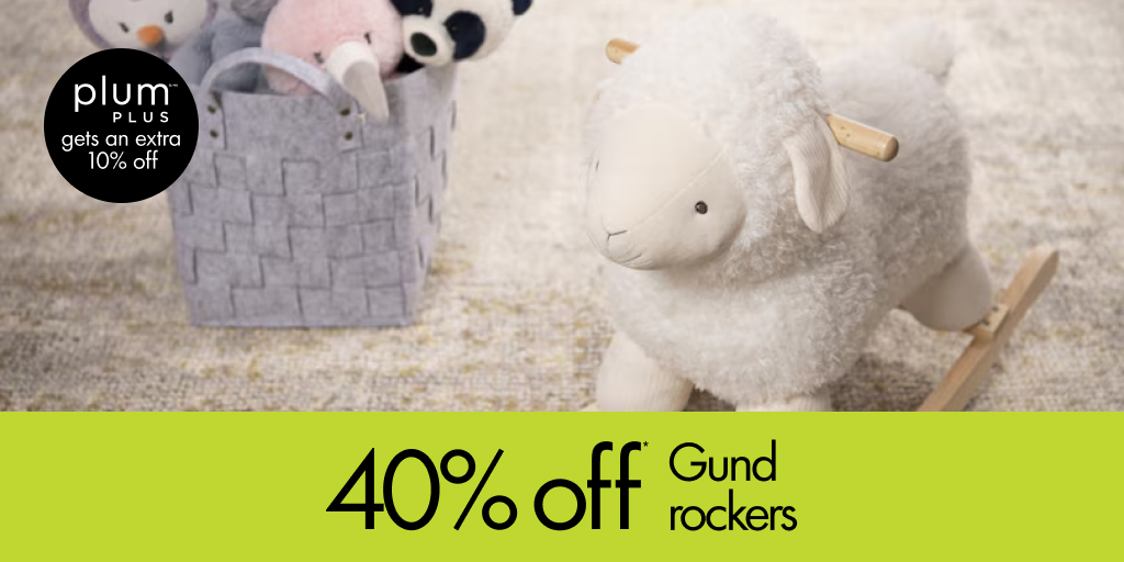 chaptersindigo's tweet photo. A door crasher deal that’ll rock their world? 🤩
Get 40% off Gund animal rockers, a sweet addition to any nursery and a must-have for little movers. 🐥
#plumPLUS members get an extra 10% off! ✅
Tap to get rockin’:https://t.co/uHnWLrZ4nM
#GottaGettaGund #GundSale #SpinMaster https://t.co/HU5ZpgSki6