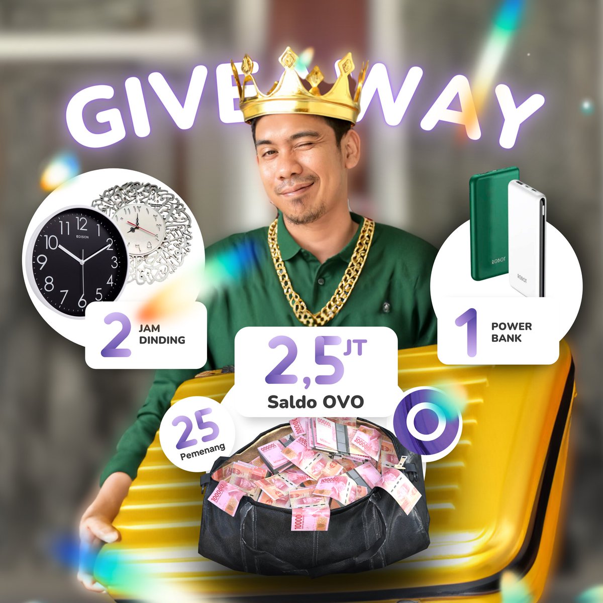 jek___'s tweet photo. GIVEAWAY 🎉

hadiah banyak, pemenangnya juga banyak ada 39 orang:

3 hape = 1 samsung M14 dan 2 samsung A04S, pengganti hapemu yang dibentak aja lobet

1 power bank untuk ngecas imanmu yang semakin simpang siur

2 juta 500 ribu saldo ovo, untuk 25 orang pengguna bpjs

2 rice cooker istimewa karena tidak membuat listrikmu yang masih 900watt itu ngejepret

2 setrikaan khas romawi yang ketika kamu pake sudah tentu alasnya sajadah

2 panci anti api untuk ibumu yang sering kamu kecewain

2 jam dinding agar kamu senantiasa mengingat waktu sholat sebelum meninggal

2 kipas angin lucu karena kamu gak mampu beli ac

katanya sponsor tesla mau masuk tapi kenapa jadi toko kelontong ini hei teh @barlieve ahahaha

RT like dan reply dengan #duajutaJek 

[maaf jika foto modelnya mengandung gula]