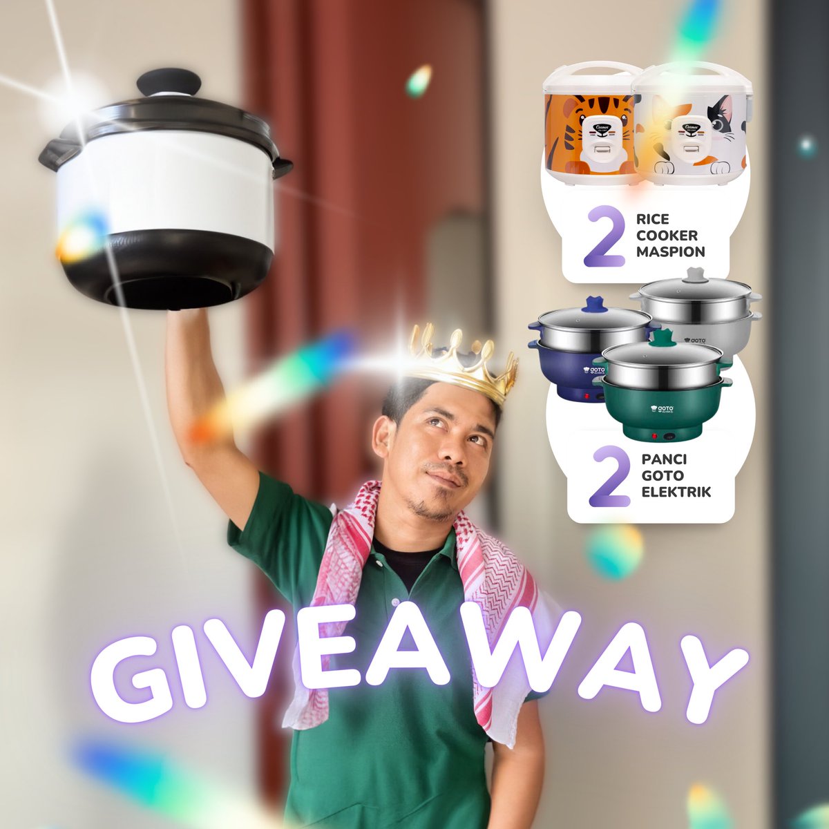 jek___'s tweet photo. GIVEAWAY 🎉

hadiah banyak, pemenangnya juga banyak ada 39 orang:

3 hape = 1 samsung M14 dan 2 samsung A04S, pengganti hapemu yang dibentak aja lobet

1 power bank untuk ngecas imanmu yang semakin simpang siur

2 juta 500 ribu saldo ovo, untuk 25 orang pengguna bpjs

2 rice cooker istimewa karena tidak membuat listrikmu yang masih 900watt itu ngejepret

2 setrikaan khas romawi yang ketika kamu pake sudah tentu alasnya sajadah

2 panci anti api untuk ibumu yang sering kamu kecewain

2 jam dinding agar kamu senantiasa mengingat waktu sholat sebelum meninggal

2 kipas angin lucu karena kamu gak mampu beli ac

katanya sponsor tesla mau masuk tapi kenapa jadi toko kelontong ini hei teh @barlieve ahahaha

RT like dan reply dengan #duajutaJek 

[maaf jika foto modelnya mengandung gula]