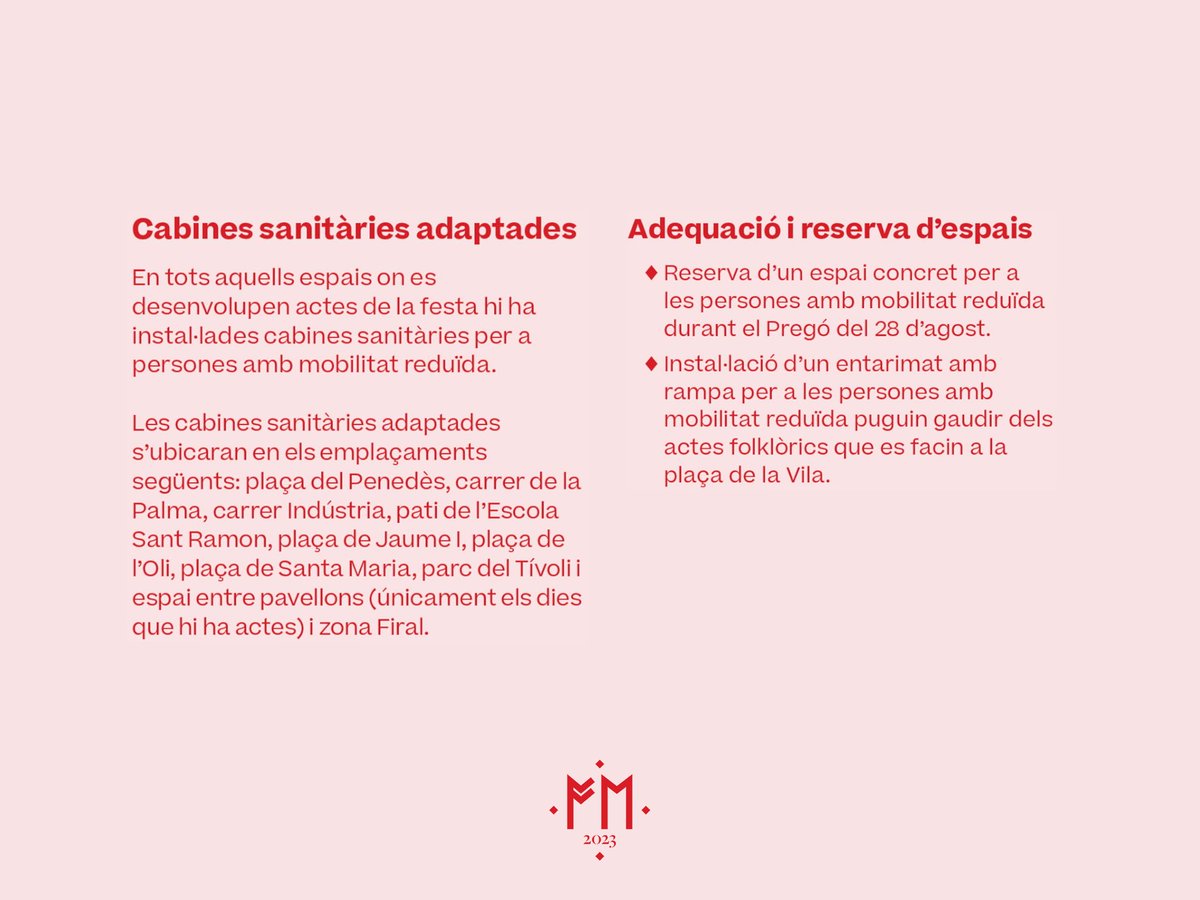 Una Festa Major més inclusiva. 

#fmvila #seràmàgica