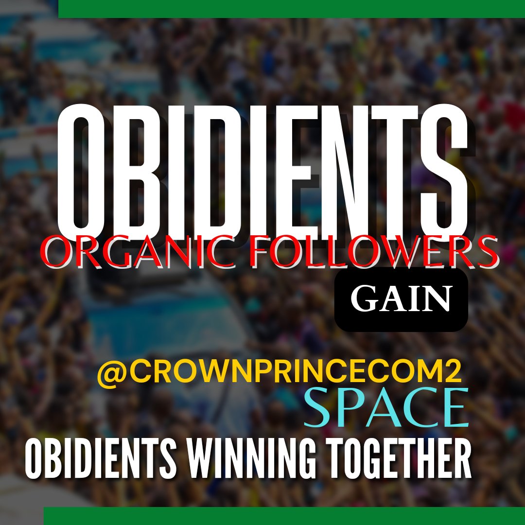 CrownprinceCom2's tweet photo. Drop your Handle Asap Let's grow your accounts 💕💕💕💕
Like Retweet and follow me 📌 IFB 📌.

Turn on your Notification 📌📌
Stay tuned to join our Obidients Organic Followers Gain 📌

My President/Emefiele/Adeleke/Asiwaju/#BlackAugust Pastor Adeboye https://t.co/uhwM9e1i1p