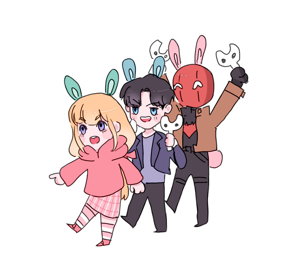 จับได้แล้วพวกบันนี่! 

              (\ __ /)
              (˶ᵔ ᵕ ᵔ˶)
       ＿ノ ヽ ノ＼＿ 
    /　`/ ⌒Ｙ⌒ Ｙ　 \
 ( 　(三ヽ人　 /　 　|
|　ﾉ⌒＼ ￣￣ヽ　 ノ
ヽ＿＿＿＞､＿＿／
          ｜( 王 ﾉ〈 
           /ﾐ`ー―彡\ 
       
@mrRedRobin_ <a href="/D3ATHR0BIN/">𝙍𝙀𝘿 𝙃𝙊𝙊𝘿 —</a>