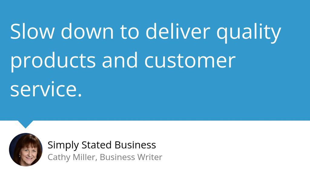millercathy's tweet image. Customer Service Warning: When Speed Kills
▸ bit.ly/3OzO1sv via @millercathy

#CustomerServiceExperience #CustomerService