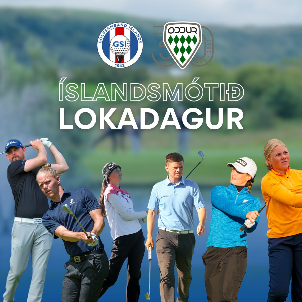 🏆 Íslandsmótið í golfi 2023 - Lokadagur 🏆

Núna eru öll hollin farin af stað og spennan er ólýsandi.

Við hvetjum alla til þess að mæta á svæðið og fylgjast með þegar nýr Íslandsmeistari í golfi verður krýndur.

Hægt er að fylgjast með stöðunni hér: golfbox.dk/livescoring/to…