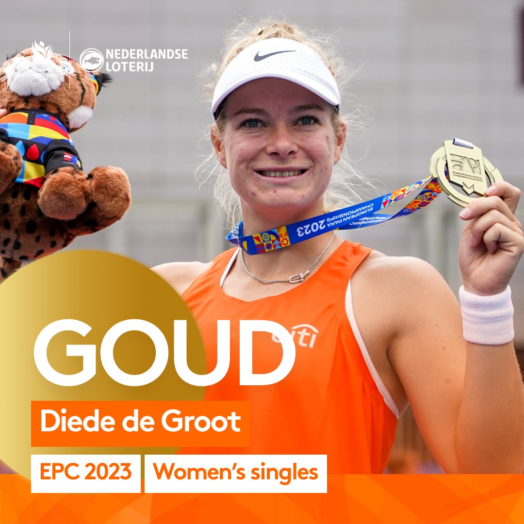 TeamNLtweets's tweet image. Europees kampioen! 🏆

Diede de Groot wint van landgenoot Aniek van Koot en pakt het goud op de #EPC2023 🥇

#RoadToParis | @KNLTB