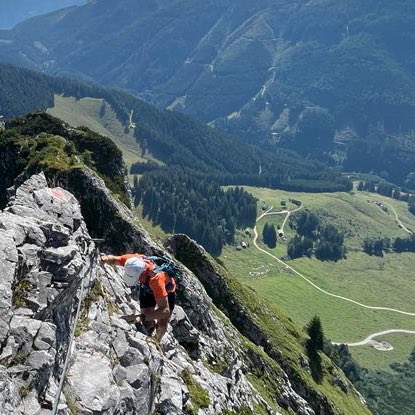 Schlimmste Passage beim Bosruck. Nicht nach unten sehen. Einfach nicht nach unten sehen.