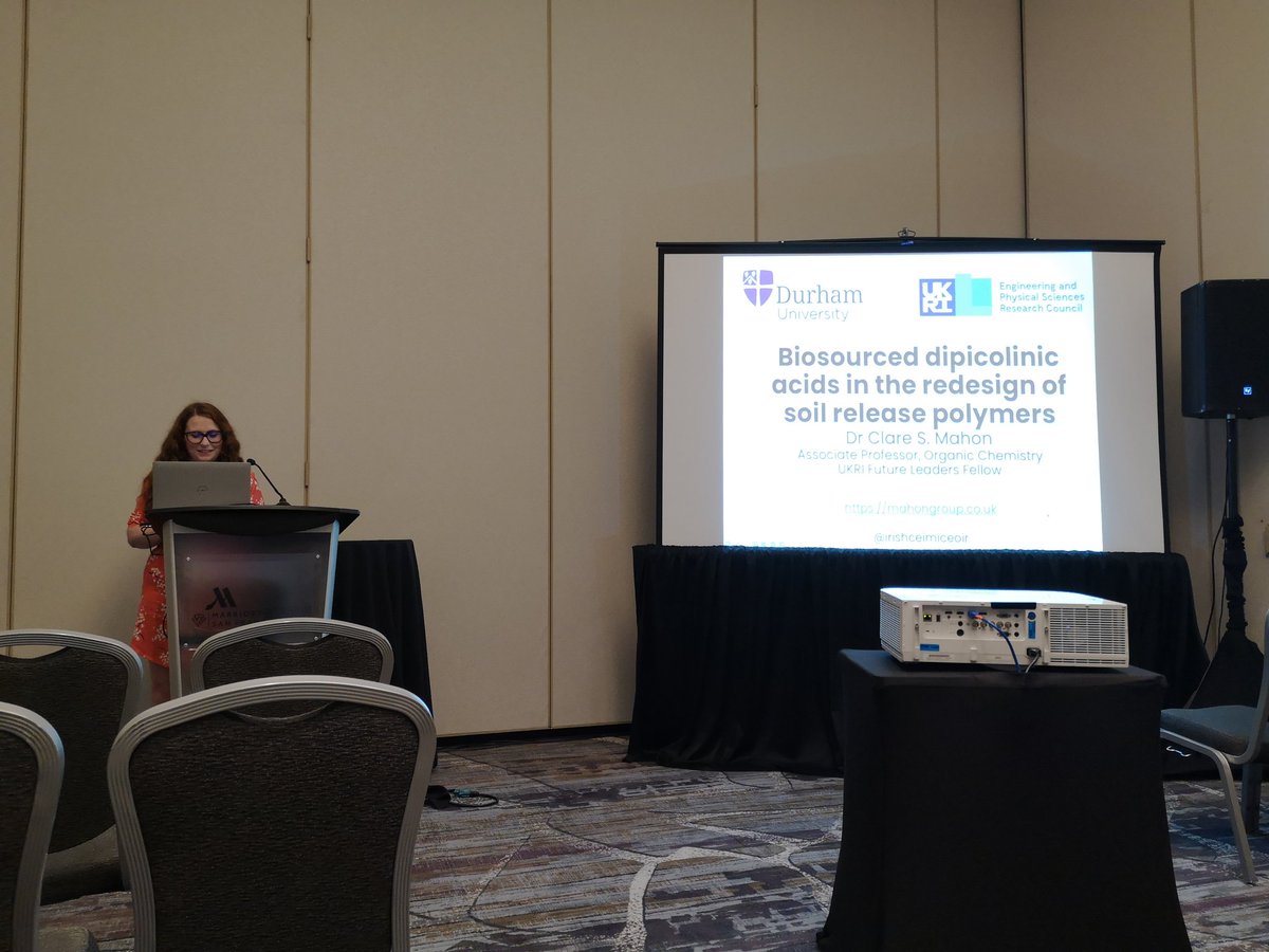 #ACSFall2023 off to a great start with some polymer Chemistry from Dr Mahon @irishceimiceoir <a href="/DurhamChemistry/">Durham Chemistry</a>