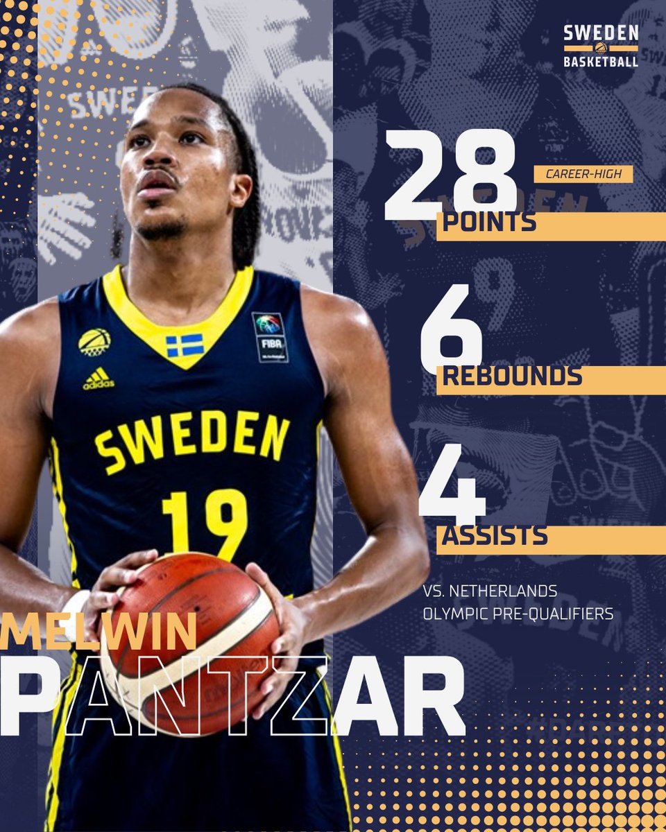 Take Us There, Young King. 👑

<a href="/MelwinPantzar/">melwinw</a> puts up a career-high 28 POINTS vs. 🇳🇱, shooting 57% from the field &amp; 100% from the line + stellar defense.

📊 28 PTS | 6 REB | 4 AST | 2 STL | 31 EFF

#SwedenBasketball | #DareToBelieve