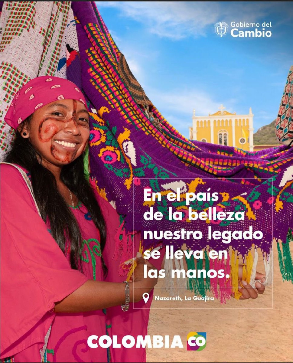 CotelcoCesar's tweet photo. En Colombia, #PaísDeLaBelleza la historia de nuestras culturas se narra a través de las artesanías y piezas únicas. Visita los territorios de nuestro país. https://t.co/xJIeauHuhC