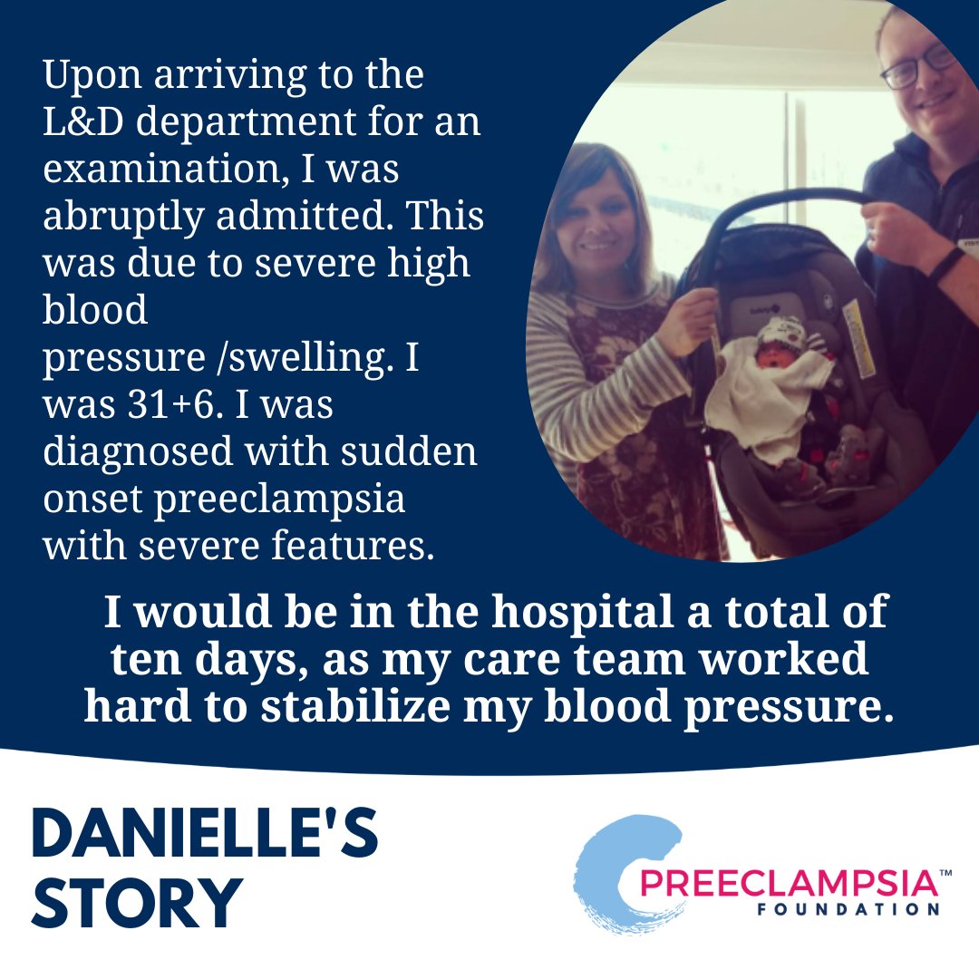 preeclampsia's tweet photo. For today’s #StorySunday we are sharing Danielle’s story with #preeclampsia #csection #32weeker #nicu

"Upon arriving to the L&amp;D department for an examination, I was abruptly admitted. This was due to severe high blood pressure /swelling. I was 31+6."

https://t.co/BT1K5v4alb https://t.co/vphWjAiAom