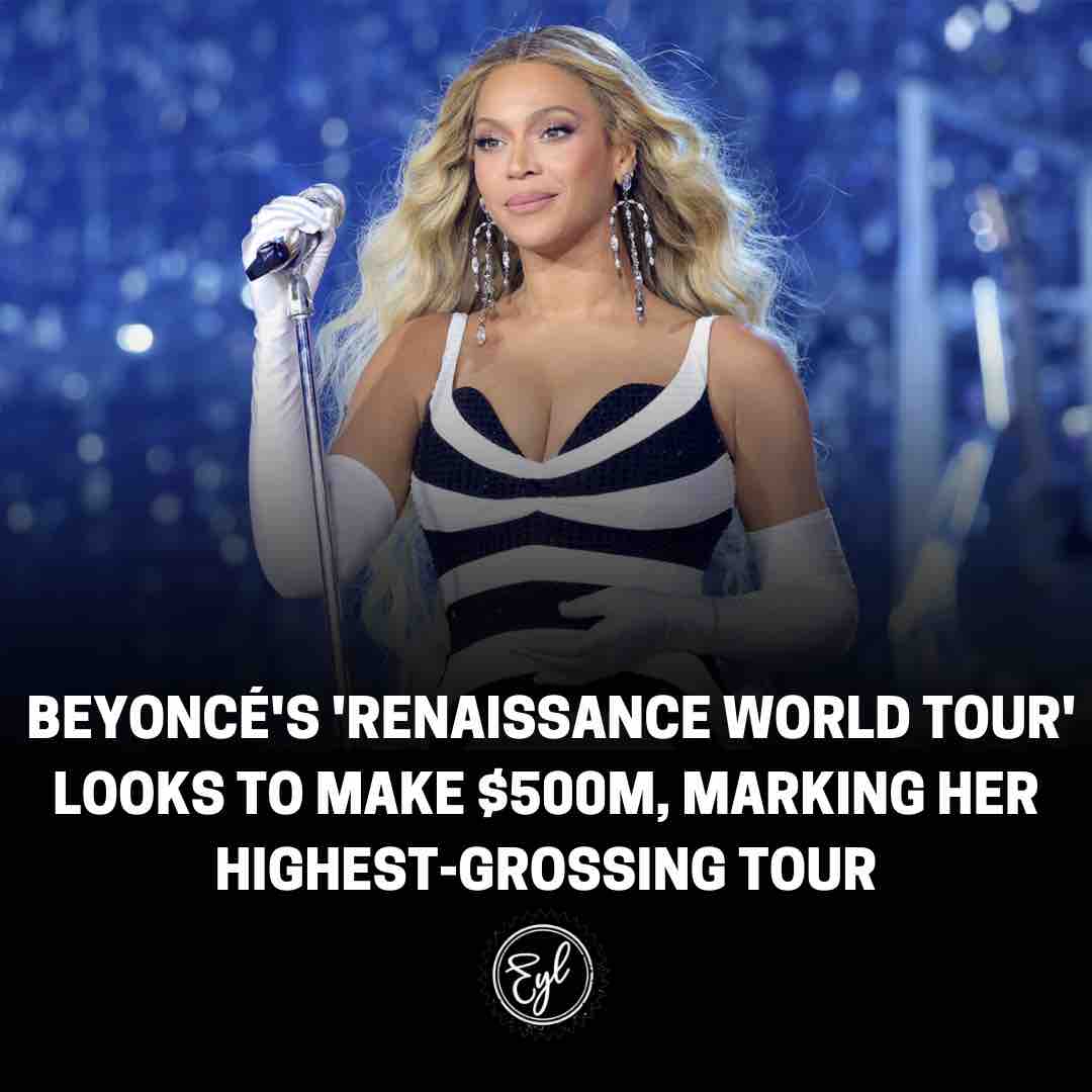 Beyoncé’s ‘Renaissance World Tour’ aims for a record-breaking $500 million. These financial projections highlight both her artistic talent and business savvy, solidifying her status as a top-grossing artist in tour history.

Thoughts?