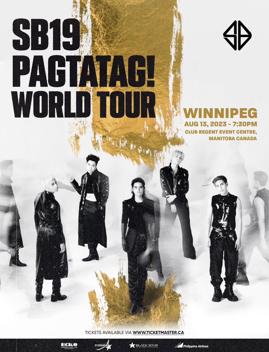 SB19Official's tweet photo. ⚠️ PAGTATAG! World Tour: Winnipeg

Here’s a quick guide for the upcoming #PAGTATAGWorldTourWinnipeg concert!

🎫 Get your tickets here: https://t.co/9Y6LUaZJrK

#SB19 #PAGTATAG #SB19PAGTATAG #PAGTATAGWorldTour https://t.co/0HKAMgAptH