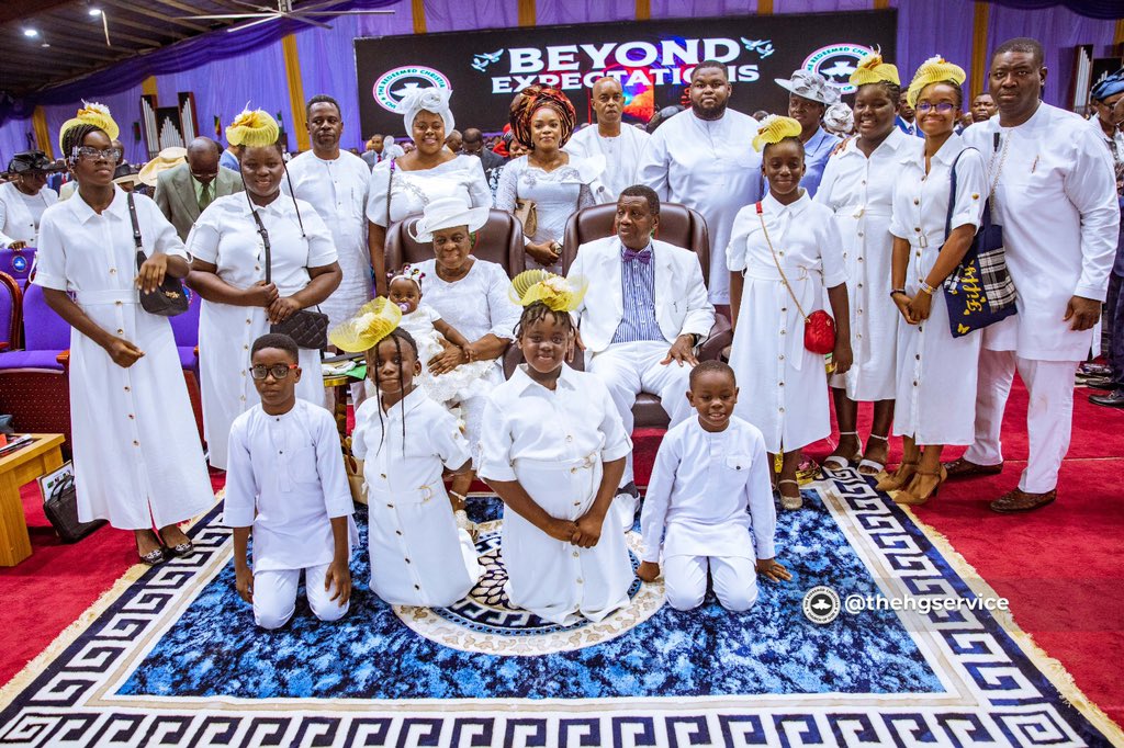 TheHGService's tweet photo. Thank You Jesus for the Adeboyes, we are truly grateful.

Thanksgiving Service 
71st Annual Convention 
#BeyondExpectations
#RCCG https://t.co/c794V6kK24