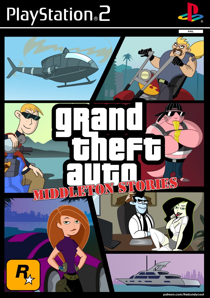 Aaaand here's the long awaited sequel! Naughty version available too. 
#KimPossible #RonStoppable #Shego #Drakken #MotorEd #StephenSilver #FanArt #Illustration #Drawing #Cartoons #GrandTheftAuto #GTA