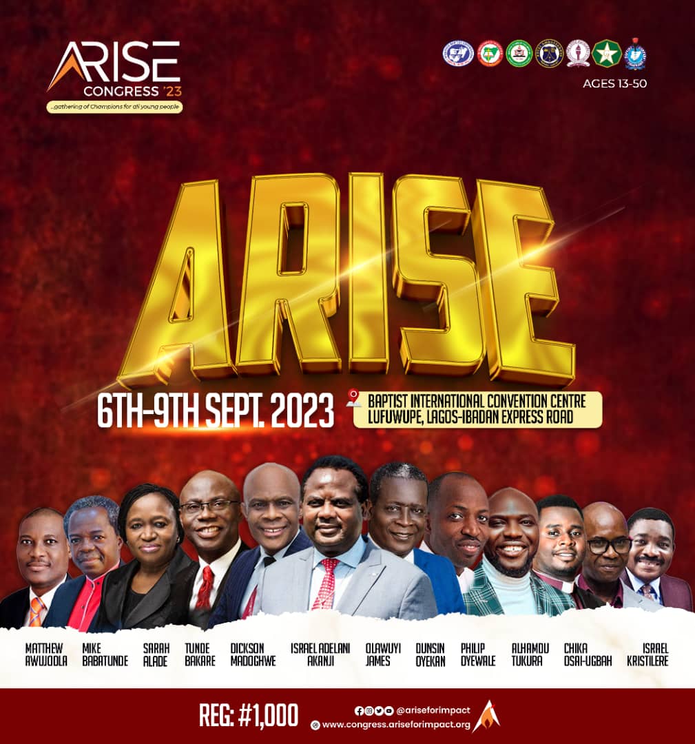 KunleScott's tweet photo. Join us at #AriseCongress come September.

You don't want to be told. Be there!

#AriseForImpact https://t.co/fGEFG7PPH5