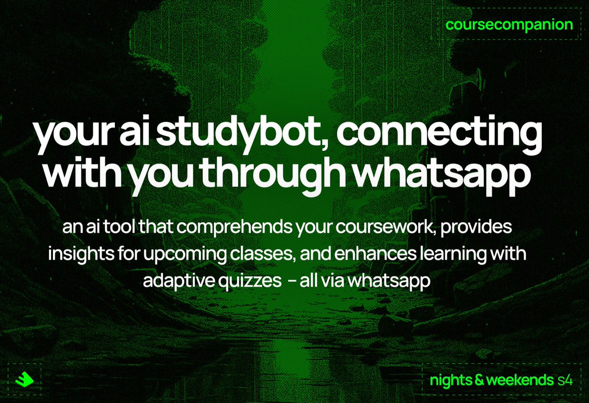 _zainabsabir's tweet photo. Looking for feedback on this idea. 

An app that utilizes the convenience of WhatsApp and AI-powered functionalities to offer tailored study assistance. 

cc 
@_buildspace https://t.co/9SXruszvxY