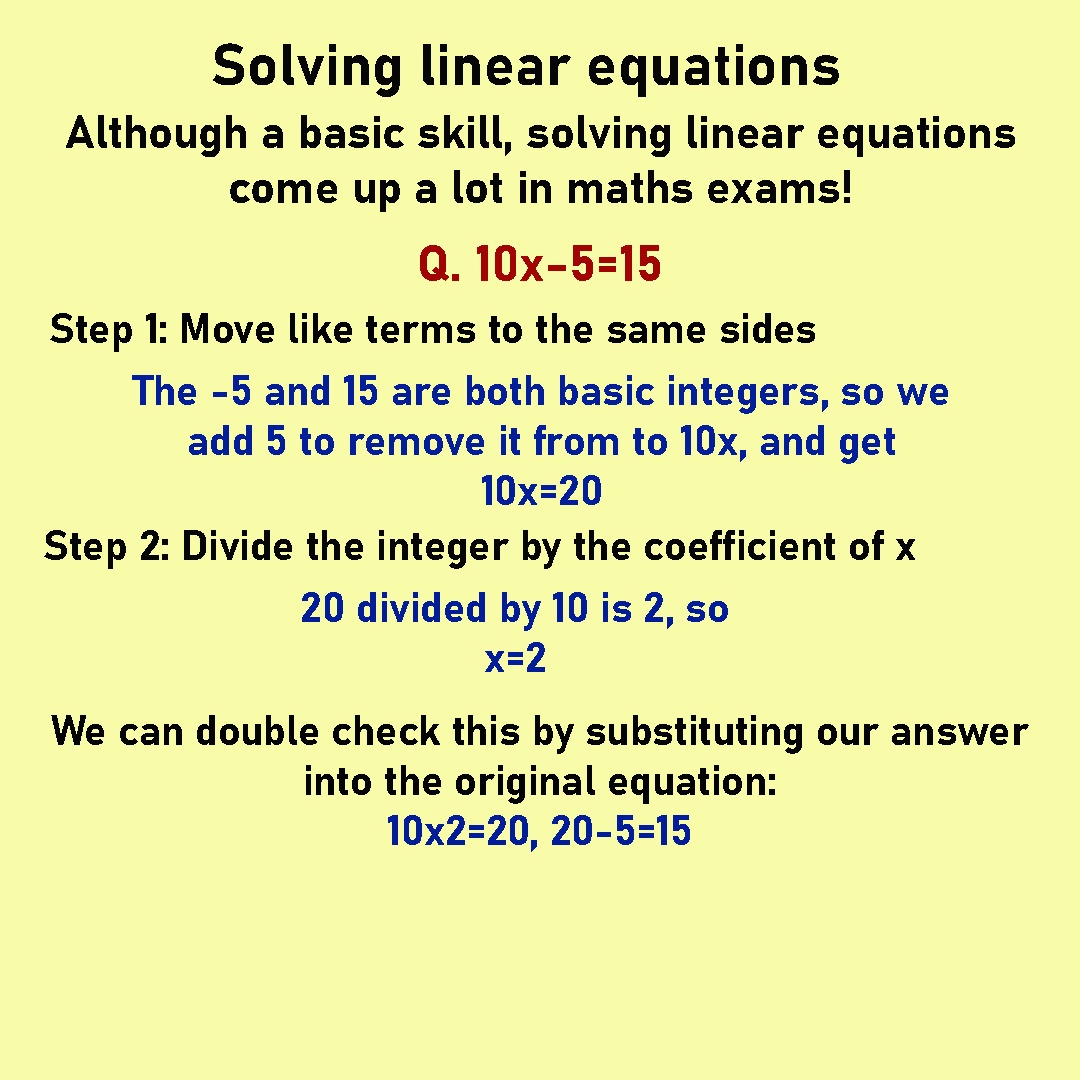 How can we solve basic linear equations? #gcse #ocr #maths #equations #linearequations #calculations #algebra #STEM #ioteach