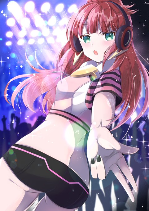 色がやよいっぽくなかったので調整してマイクも捨ててもらいました🐔 #アリスギアお絵かき 