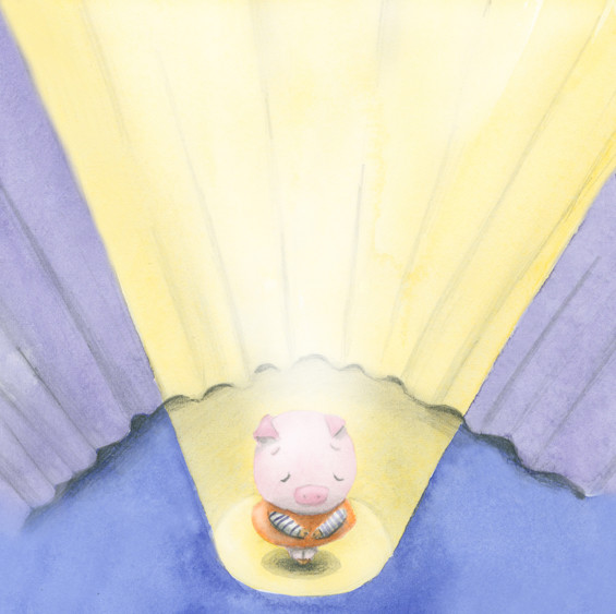 Meet shy Roberta, an adorable little piggy by Alicia Padron <a href="/AliciaPadronArt/">Alicia Padron</a>! 😄 

Check out her #portfolio 👉 childrensillustrators.com/aliciapadron/p… 

#kidlitart