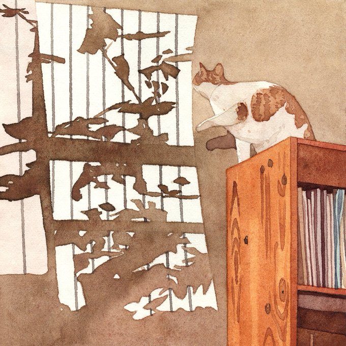 「本棚 猫」のTwitter画像/イラスト(人気順)