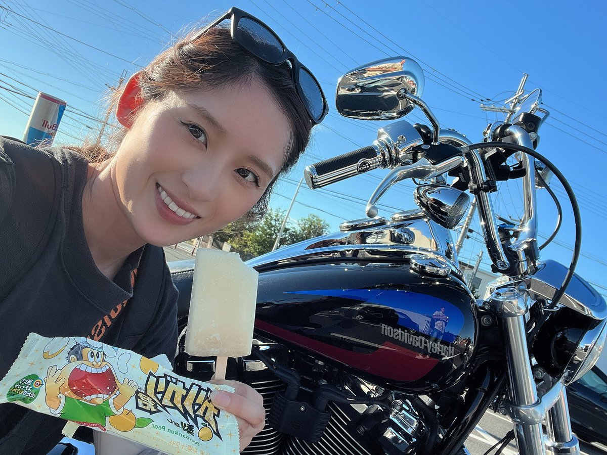 ただいまー😆🏍️🌻

#バイク女子 #ハーレー女子 #復活