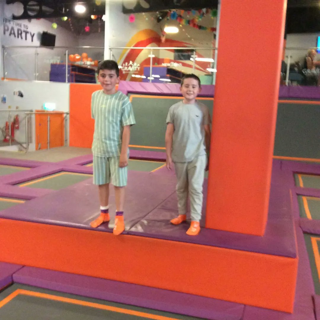 RippleRestalrig's tweet photo. Our final full week of summer and P1-3's had a bouncing good time at Graviry on Tuesday... #jumpingaround #funwithfriends https://t.co/i74DrNR0FY