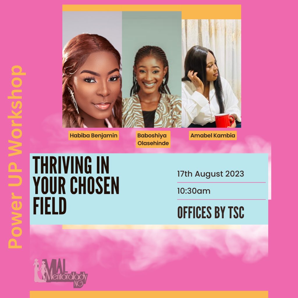 Meet our incredible speakers! Their expertise will surely light up the Power Up Workshop. Get ready to be inspired. @FBI_VibeFactory @_jaith @Bibagado @Thebaboshiya_AO @olori_yummy #SpeakerSpotlight #EmpowerTheFuture