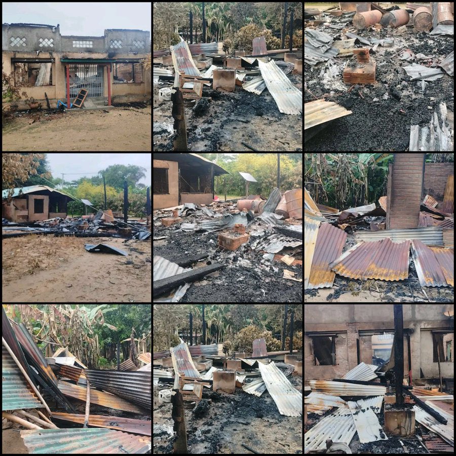 Terrorist military brutally murdered Mg Zin Ko who is mentally defective &amp; two comrades of #PDF, then an elderly one of 70 was dead suffering a mental breakdown through shock in #Paethagyi village, #Wetlet Township.
#2023Aug13Coup
#WarCrimesOfJunta
#WhatsHappeningInMyanmar