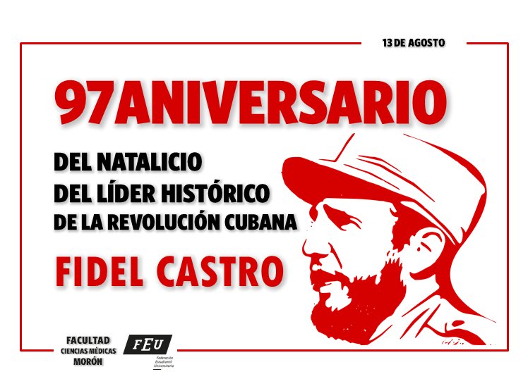 ¡Feliz Cumpleaños Comandante! 🇨🇺❤️

#SomosFEU
#FidelPorSiempre
#FidelVive