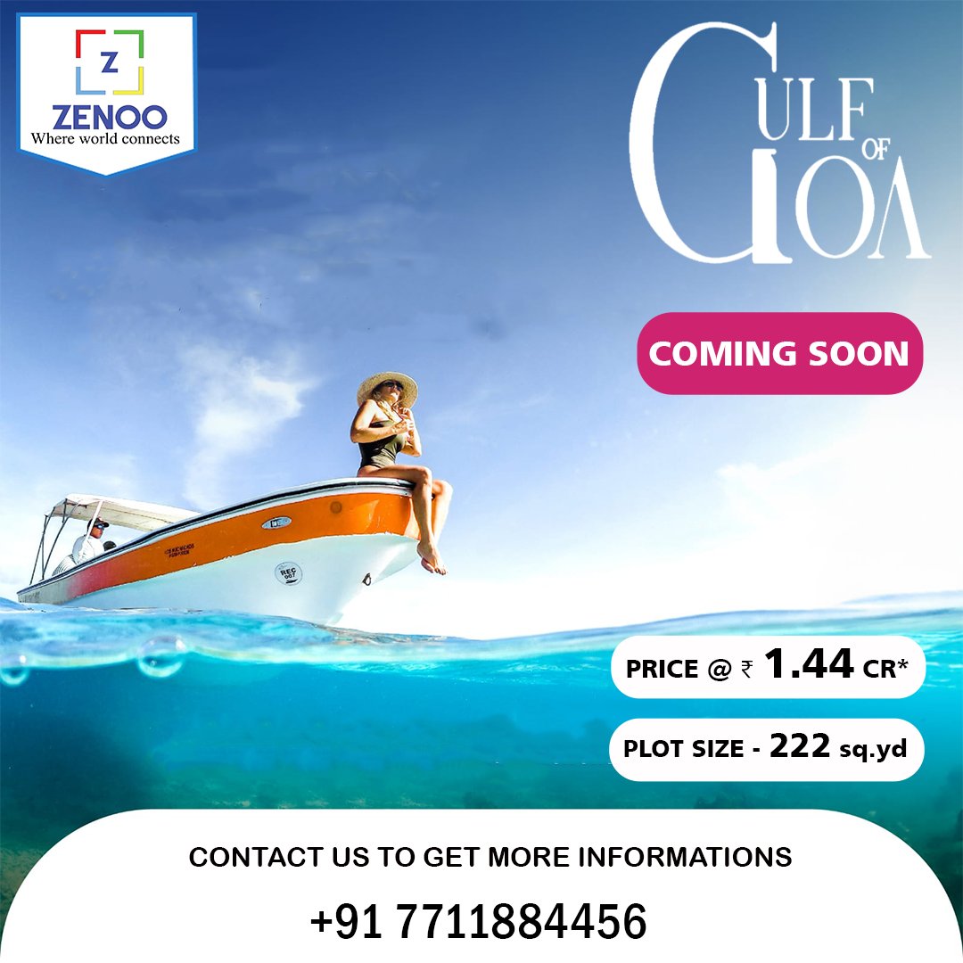 ZENOO719261821's tweet image. GULF OF GOA
COMING SOON
PRICE STARTS AT - 144 CR*
PLOT SIZE - 22 SQYD
FOR MORE INFORMATION CALL US
7711884456
zenoo.in
#Zenoor #GOA #goaplot #goaveiw #InvestNow #investinrealestate #quoteoftheweek #quoteoftheday #quotestoliveby #motivationalthoughts #homebuyinggoal