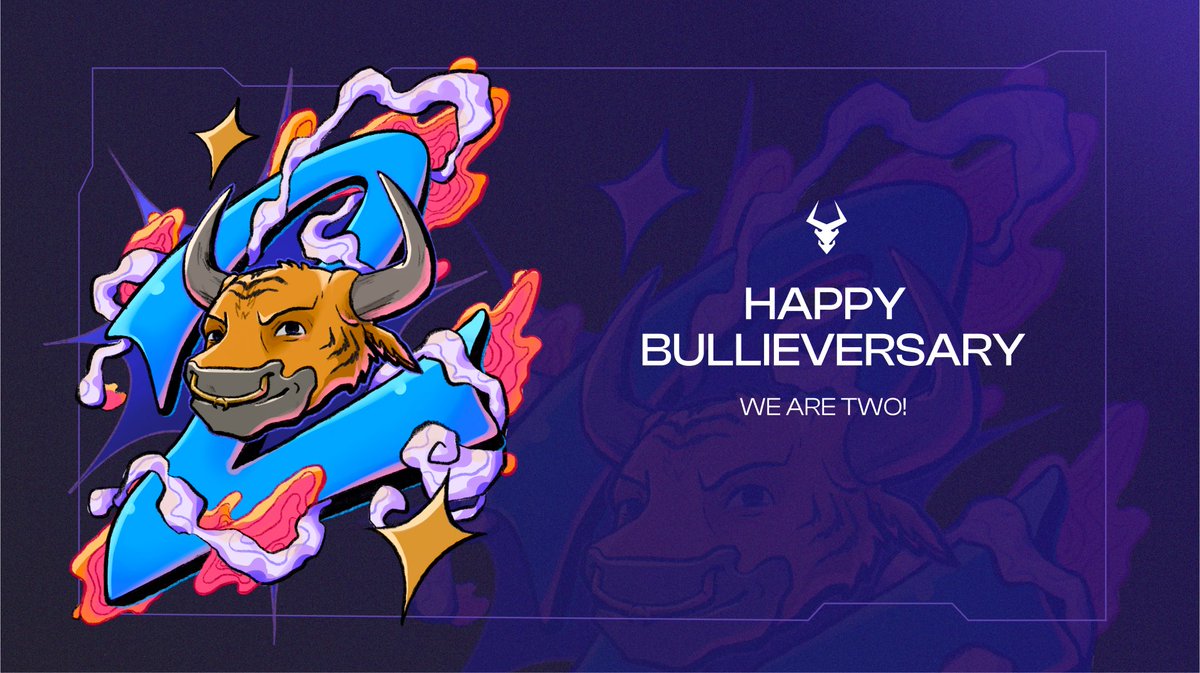 Bullieverse's tweet photo. Happy Bullieversary 2! 🐂🎉🥳🍾

2 years ago today, we embarked on our journey together with our community!

Citizens, check out the Coral Store for a special Bullieversary 2 surprise just for you! 

More Bullieversary surprises coming soon! 🤫🤐
https://t.co/qPrQtmjGv6 https://t.co/jXjPjVMuYO