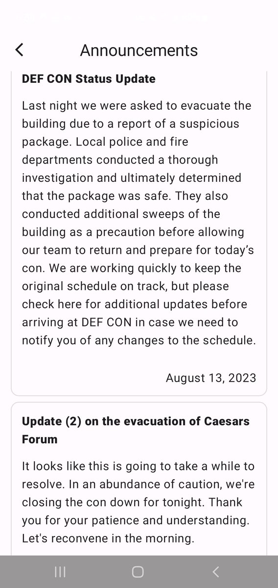 Let's go <a href="/defcon/">DEF CON</a> nothing can stop the signal!

Reposting this #defcon31 update from the hacker tracker app.