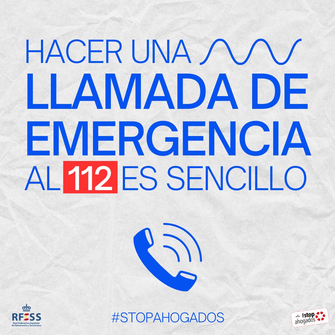 📞 🆘 Hacer una 𝗹𝗹𝗮𝗺𝗮𝗱𝗮 𝗱𝗲 𝗲𝗺𝗲𝗿𝗴𝗲𝗻𝗰𝗶𝗮 𝗮𝗹 𝟭𝟭𝟮 es sencillo.

🧒👦 Enséñales a los más pequeños cómo hacerlo y podrán salvar vidas. 
La prevención comienza desde temprana edad.

#StopAhogados | #DrowningPrevention