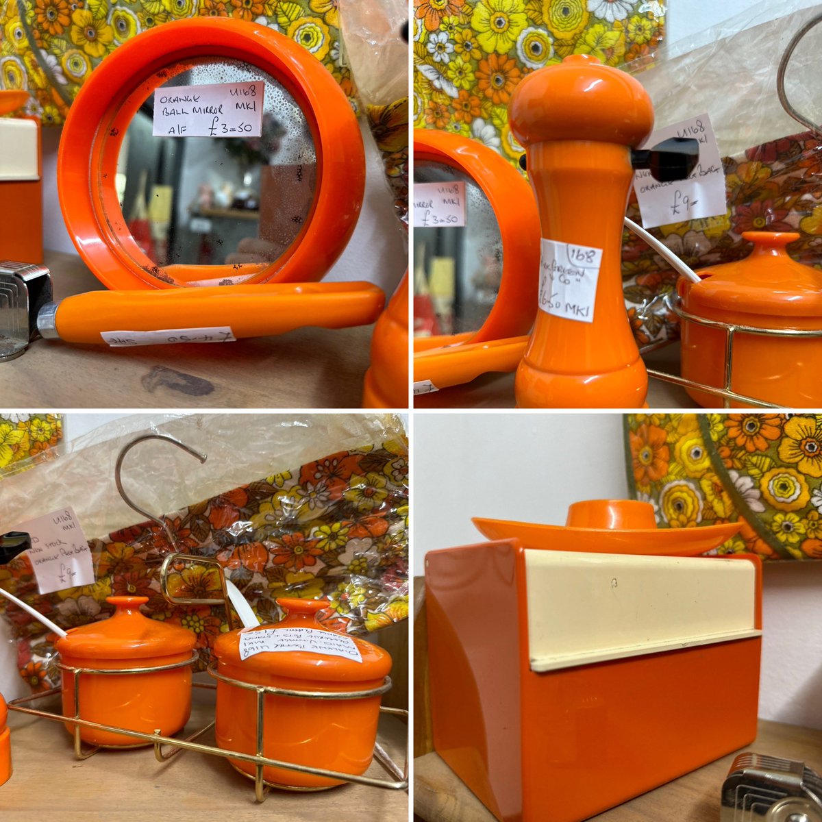 Retro orange #unit168 #retro #retrokitchen #retroorange #kitch #orange #kitchykitchen #kitchy #retrohome #interiors #astraantiquescentre #hemswell #lincolnshire
