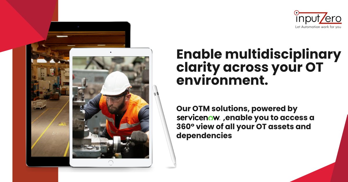 input_zero's tweet photo. Our ServiceNow-powered OTM solutions offer comprehensive management for OT systems, ensuring security and availability. Streamline your operational technology with digital workflows to swiftly address incidents and changes.
.
#otsm #automation #warehouseautomation #manufacturing https://t.co/PaJZnn8KrC